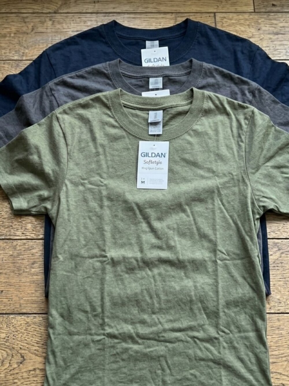 Bundle 3 shirt pack Classic military green, Gray, and Navy T-Shirt- S M L XL
